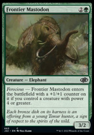 (663) Magic The Gathering Jumpstart 2022 Single: Frontier Mastodon  Common