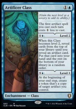 (663) Magic The Gathering Commander Legends: Battle for Baldur's Gate: Extras Single: Artificer Class  Rare