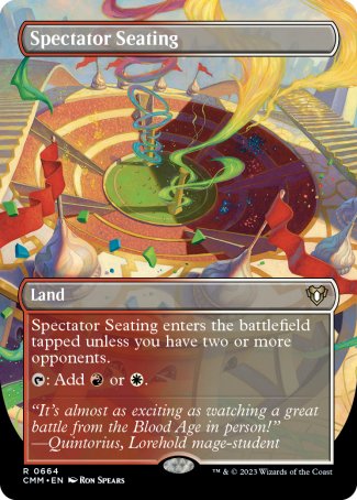 (664) Magic The Gathering Commander Masters: Extras Single: Spectator Seating (V.2) Holo Rare