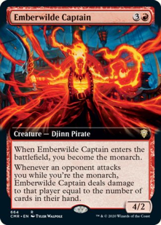 (664/361) Magic The Gathering Commander Legends: Extras Single: Emberwilde Captain  Rare
