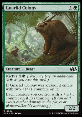 (664) Magic The Gathering Foundations Jumpstart Single: Gnarlid Colony  Common