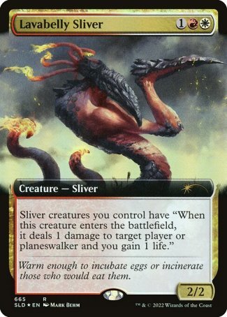 (665) Magic The Gathering Secret Lair Drop Series Single: Lavabelly Sliver  Rare