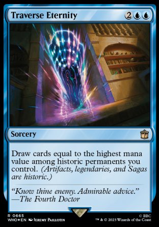 (665) Magic The Gathering Universes Beyond: Doctor Who: Extras Single: Traverse Eternity (V.2) Holo Rare