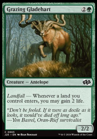(665) Magic The Gathering Foundations Jumpstart Single: Grazing Gladehart  Common