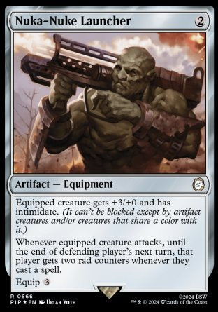 (666) Magic The Gathering Universes Beyond: Fallout: Extras Single: Nuka-Nuke Launcher (V.2)  Holo Rare
