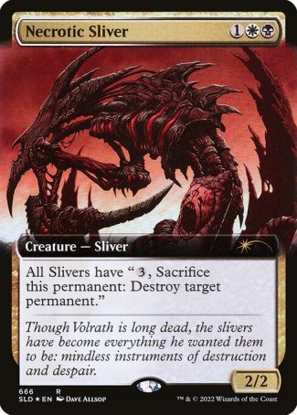 (666) Magic The Gathering Secret Lair Drop Series Single: Necrotic Sliver  Rare