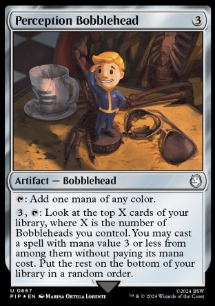 (667) Magic The Gathering Universes Beyond: Fallout: Extras Single: Perception Bobblehead (V.1)  Uncommon
