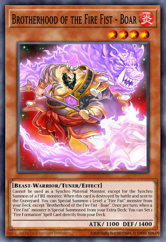 (079) YuGiOh TCG MP14: 2014 Mega-Tins Mega-Pack Single: Brotherhood of the Fire Fist - Boar  Rare
