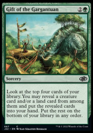 (667) Magic The Gathering Jumpstart 2022 Single: Gift of the Gargantuan  Common