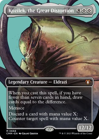 (668) Magic The Gathering Commander Masters: Extras Single: Kozilek, the Great Distortion (V.2) Holo Mythic