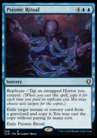 (668) Magic The Gathering Commander Legends: Battle for Baldur's Gate: Extras Single: Psionic Ritual (V.1)  Rare