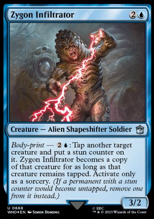 (668) Magic The Gathering Universes Beyond: Doctor Who: Extras Single: Zygon Infiltrator Holo Uncommon