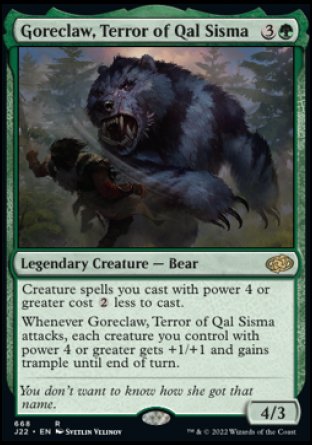 (668) Magic The Gathering Jumpstart 2022 Single: Goreclaw, Terror of Qal Sisma  Rare