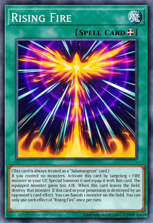 (128) YuGiOh TCG MP20: 2020 Tin of Lost Memories Mega Pack Single: Rising Fire  Common