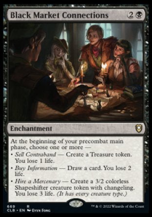 (669) Magic The Gathering Commander Legends: Battle for Baldur's Gate: Extras Single: Black Market Connections (V.1)  Rare