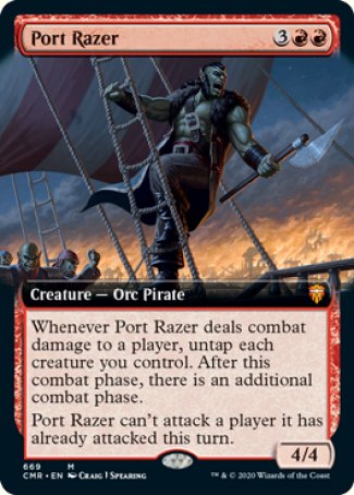 (669/361) Magic The Gathering Commander Legends: Extras Single: Port Razer Holo Mythic