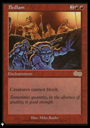 (175) Magic The Gathering The List Single: Bedlam  Rare