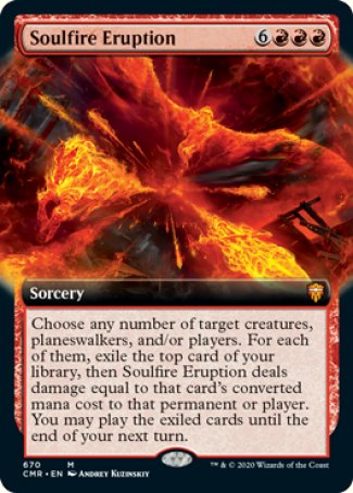 (670/361) Magic The Gathering Commander Legends: Extras Single: Soulfire Eruption  Mythic