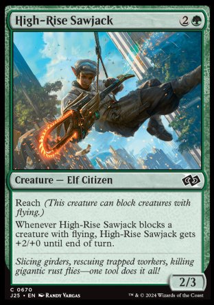 (670) Magic The Gathering Foundations Jumpstart Single: High-Rise Sawjack  Common