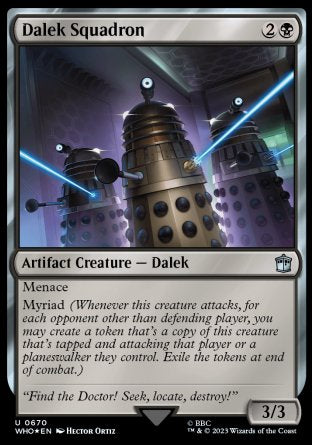 (670) Magic The Gathering Universes Beyond: Doctor Who: Extras Single: Dalek Squadron (V.2) Holo Uncommon