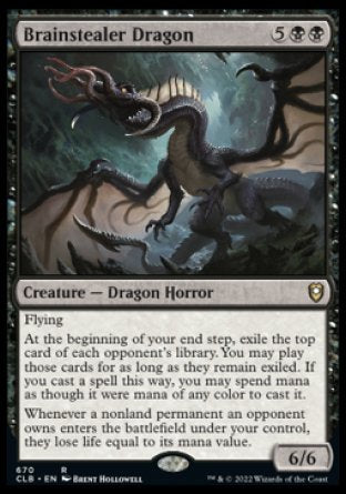 (670) Magic The Gathering Commander Legends: Battle for Baldur's Gate: Extras Single: Brainstealer Dragon (V.1)  Rare