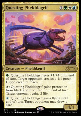 (671) Magic The Gathering Secret Lair Drop Series Single: Questing Phelddagrif (V.1)  Rare