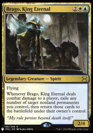 (198) Magic The Gathering The List Single: Brago, King Eternal  Rare