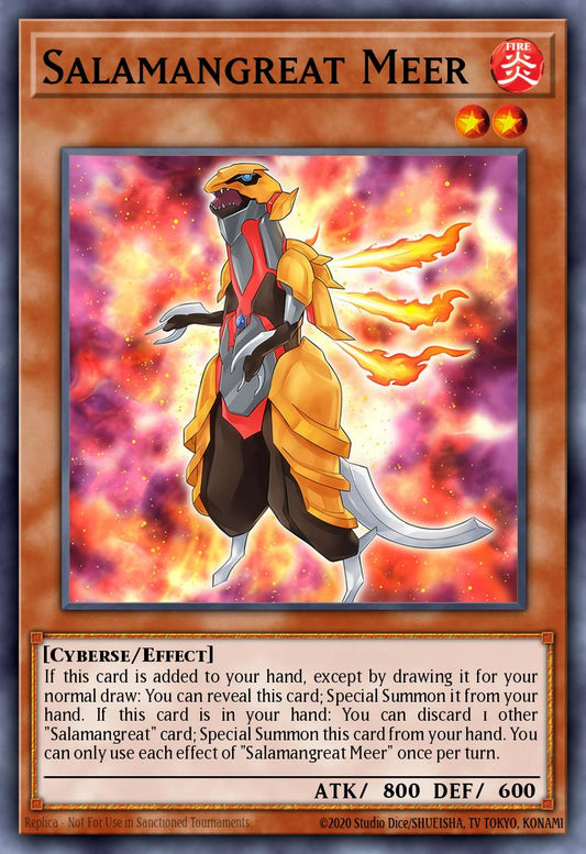 (153) YuGiOh TCG MP19: 2019 Gold Sarcophagus Tin Mega Pack Single: Salamangreat Meer  Common