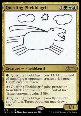 (672) Magic The Gathering Secret Lair Drop Series Single: Questing Phelddagrif (V.2) Holo Rare