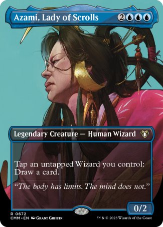 (672) Magic The Gathering Commander Masters: Extras Single: Azami, Lady of Scrolls (V.2)  Rare