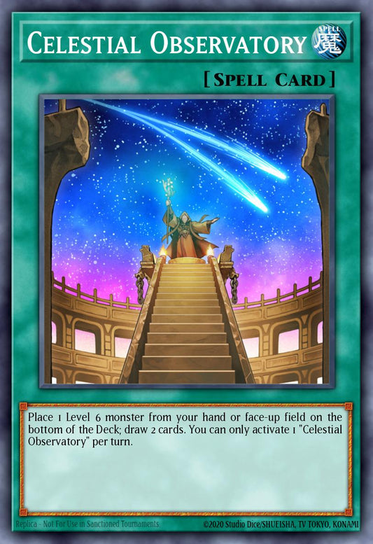 (122) YuGiOh TCG MP19: 2019 Gold Sarcophagus Tin Mega Pack Single: Celestial Observatory  Rare