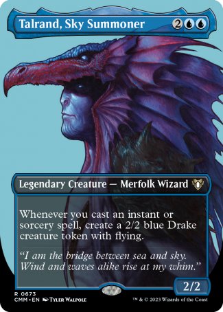 (673) Magic The Gathering Commander Masters: Extras Single: Talrand, Sky Summoner (V.2)  Rare
