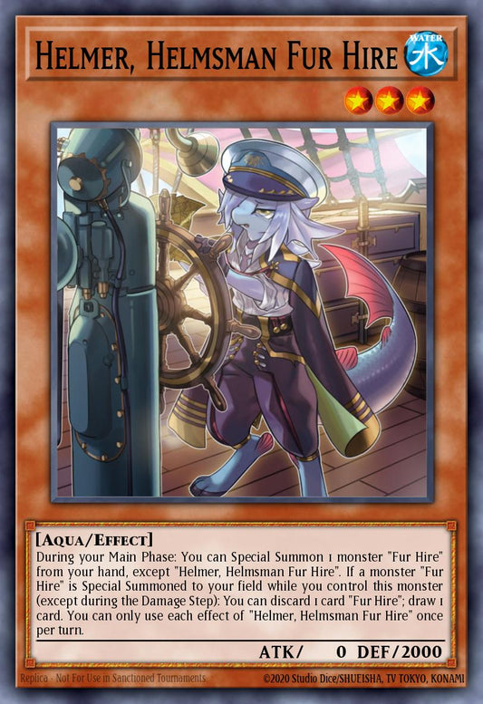 (246) YuGiOh TCG MP19: 2019 Gold Sarcophagus Tin Mega Pack Single: Helmer, Helmsman Fur Hire  Common