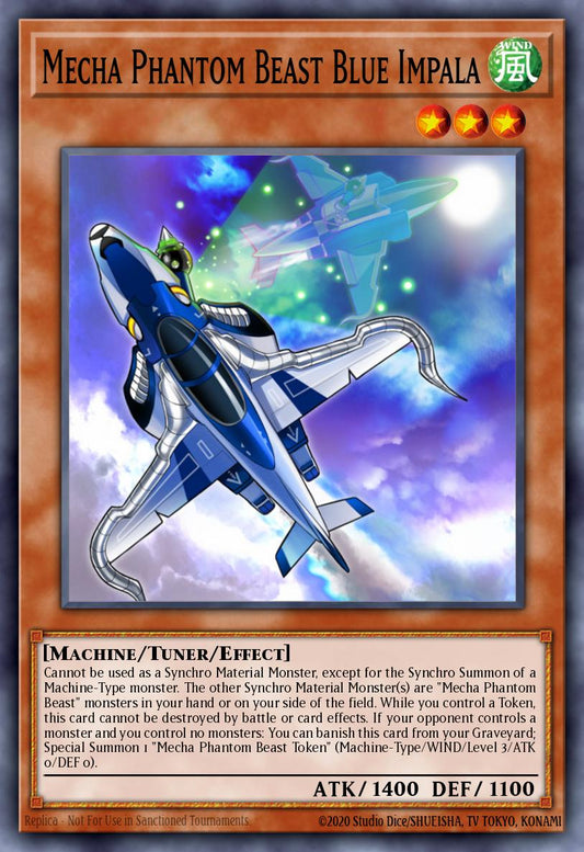 (076) YuGiOh TCG MP14: 2014 Mega-Tins Mega-Pack Single: Mecha Phantom Beast Blue Impala  Ultra Rare