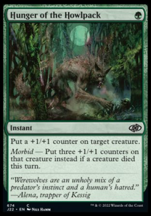 (674) Magic The Gathering Jumpstart 2022 Single: Hunger of the Howlpack  Common