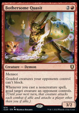 (674) Magic The Gathering Commander Legends: Battle for Baldur's Gate: Extras Single: Bothersome Quasit (V.1)  Rare