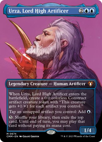 (674) Magic The Gathering Commander Masters: Extras Single: Urza, Lord High Artificer (V.2)  Mythic
