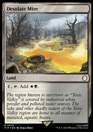(674) Magic The Gathering Universes Beyond: Fallout: Extras Single: Desolate Mire (V.2)  Holo Rare