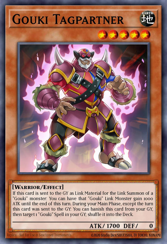 (075) YuGiOh TCG MP19: 2019 Gold Sarcophagus Tin Mega Pack Single: Gouki Tagpartner  Common