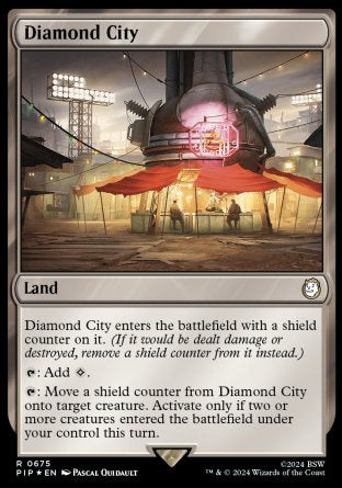 (675) Magic The Gathering Universes Beyond: Fallout: Extras Single: Diamond City (V.2)  Holo Rare