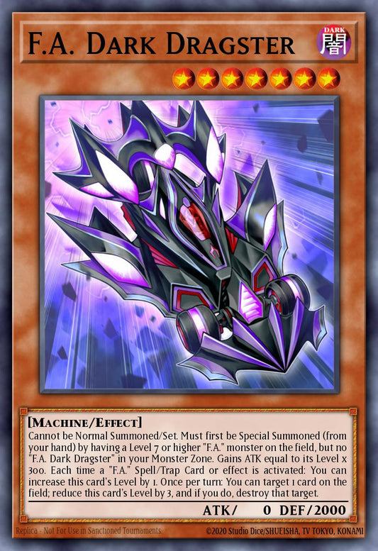 (060) YuGiOh TCG MP19: 2019 Gold Sarcophagus Tin Mega Pack Single: F.A. Dark Dragster  Common