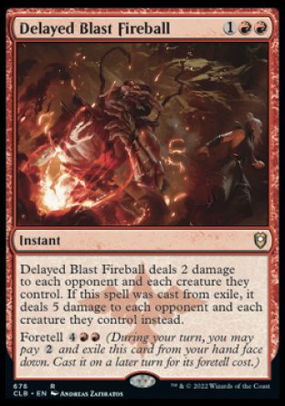 (676) Magic The Gathering Commander Legends: Battle for Baldur's Gate: Extras Single: Delayed Blast Fireball (V.1)  Rare