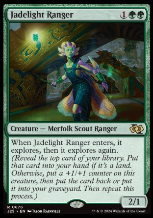 (676) Magic The Gathering Foundations Jumpstart Single: Jadelight Ranger  Rare