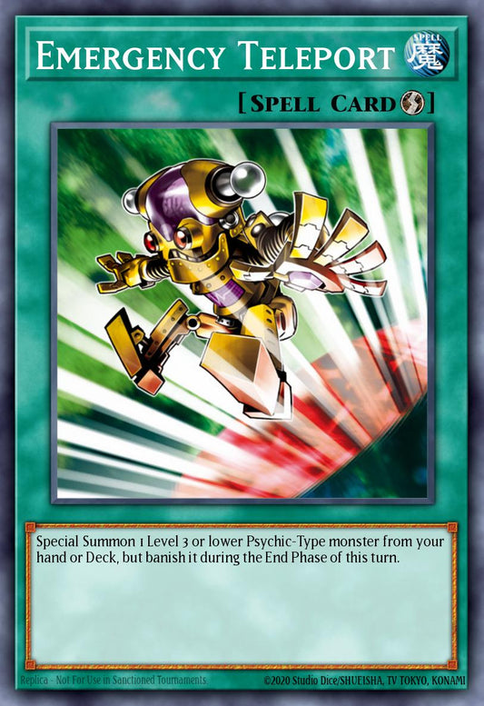 (053) YuGiOh TCG RA02: 25th Anniversary Rarity Collection II Single: Emergency Teleport (V.1 - Super Rare)  Super Rare