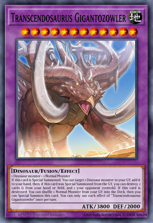 (003) YuGiOh TCG WISU: Wild Survivors Single: Transcendosaurus Gigantozowler  Super Rare