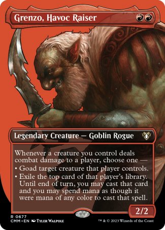 (677) Magic The Gathering Commander Masters: Extras Single: Grenzo, Havoc Raiser (V.2)  Rare