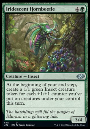 (678) Magic The Gathering Jumpstart 2022 Single: Iridescent Hornbeetle  Uncommon