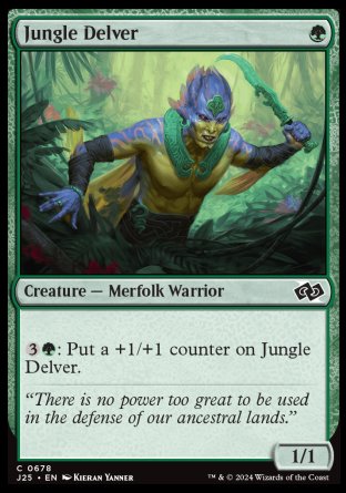 (678) Magic The Gathering Foundations Jumpstart Single: Jungle Delver  Common