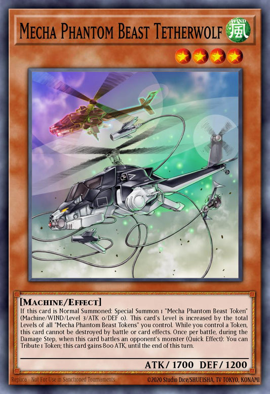 (008) YuGiOh TCG MP14: 2014 Mega-Tins Mega-Pack Single: Mecha Phantom Beast Tetherwolf  Rare