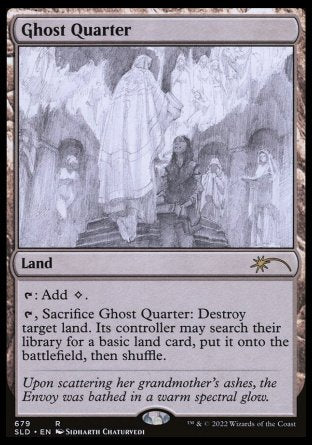 (679) Magic The Gathering Secret Lair Drop Series Single: Ghost Quarter Holo Rare